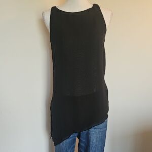 WHBM Elegant Black Sleeveless Top